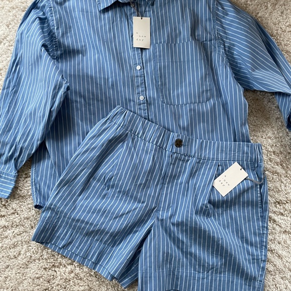 a new day Other - A New Day. Set. See sizes. NWT. Blue with white stripes
